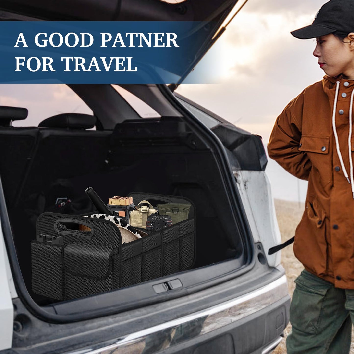 Femuar Collapsible Car Storage Organizer for SUV & Sedan