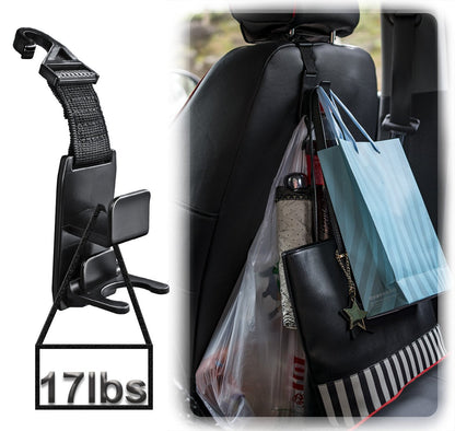 Heroway Purse & Grocery Car Seat Hooks – 4 Pack