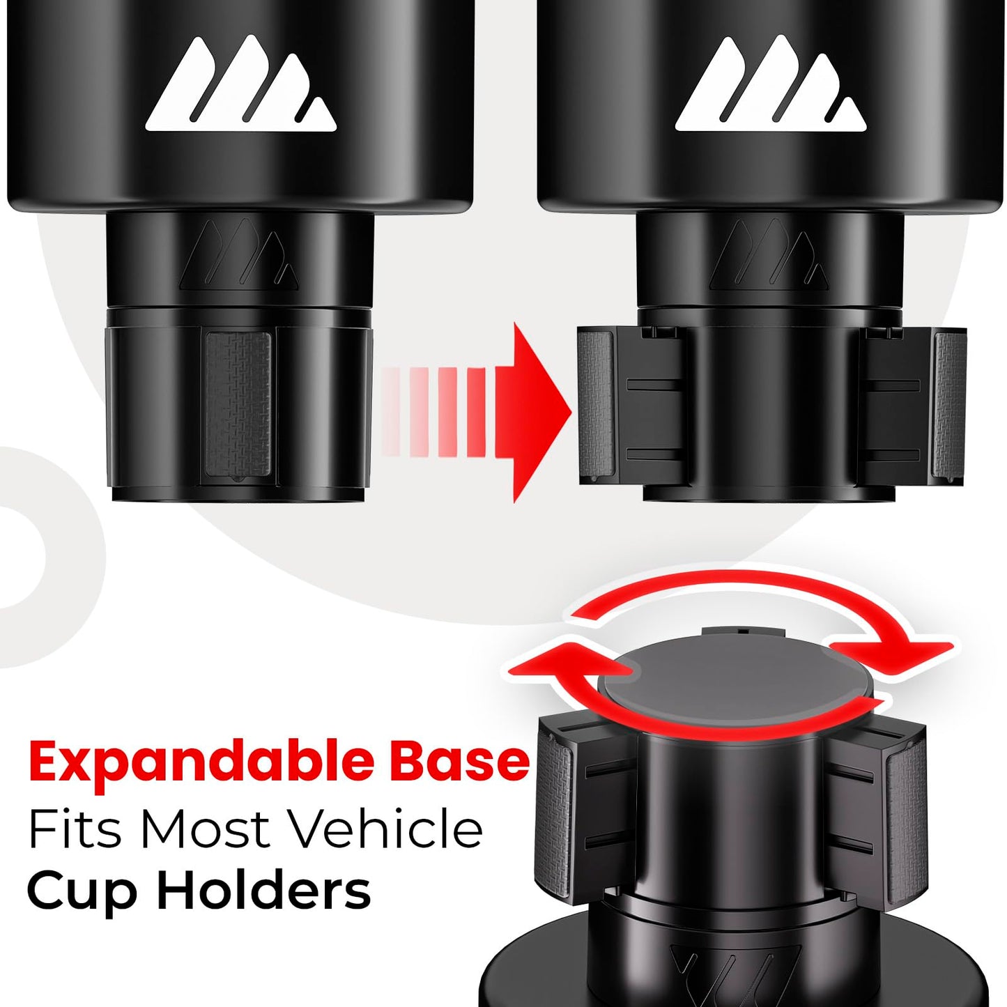 Integral Car Cup Holder Adapter for Yeti & Hydro Flask