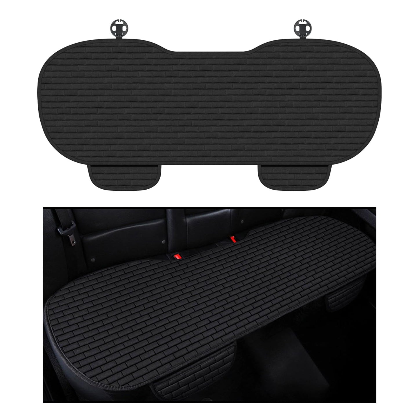 Universal Rear Bench Seat Cover with Storage Pockets