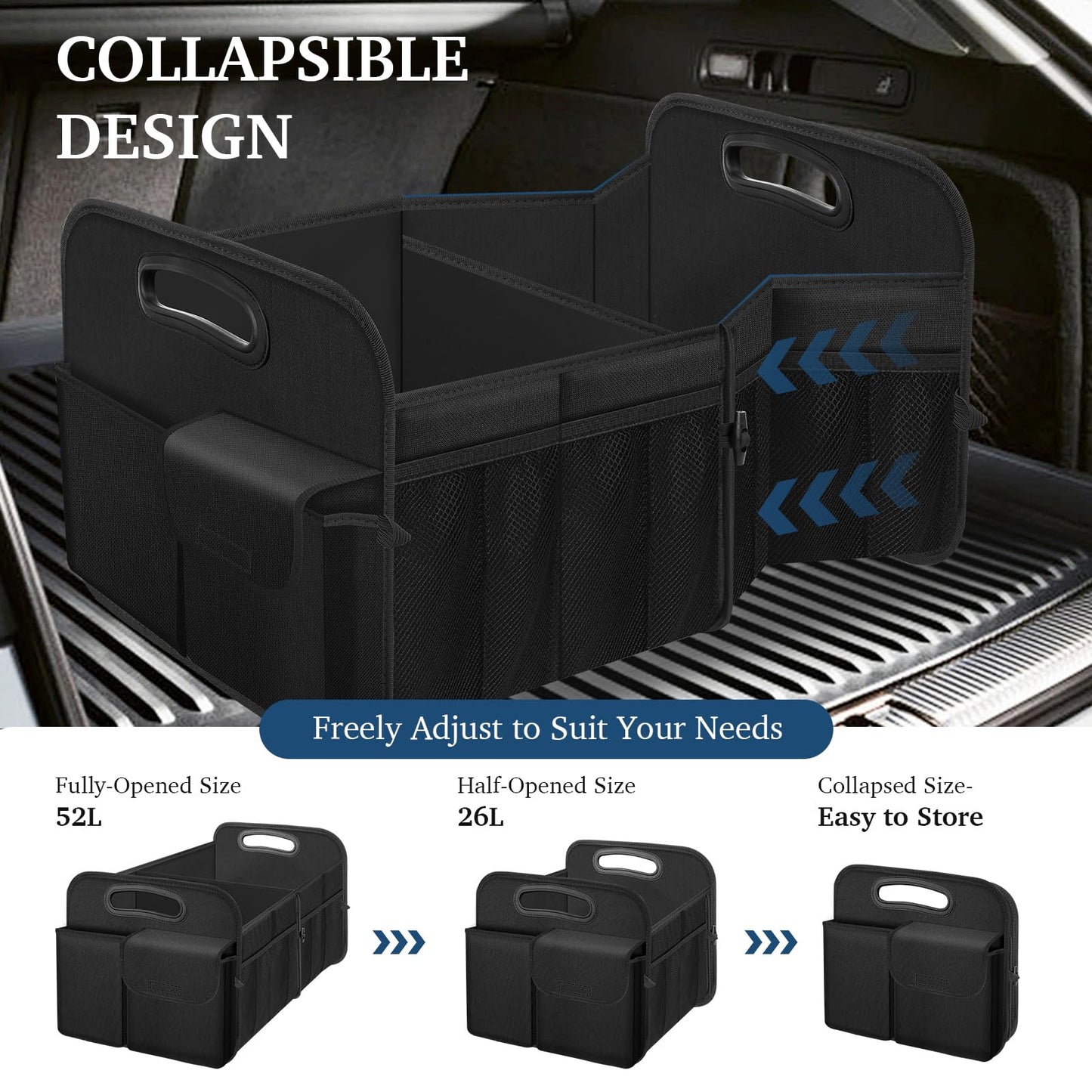 Femuar Collapsible Car Storage Organizer for SUV & Sedan