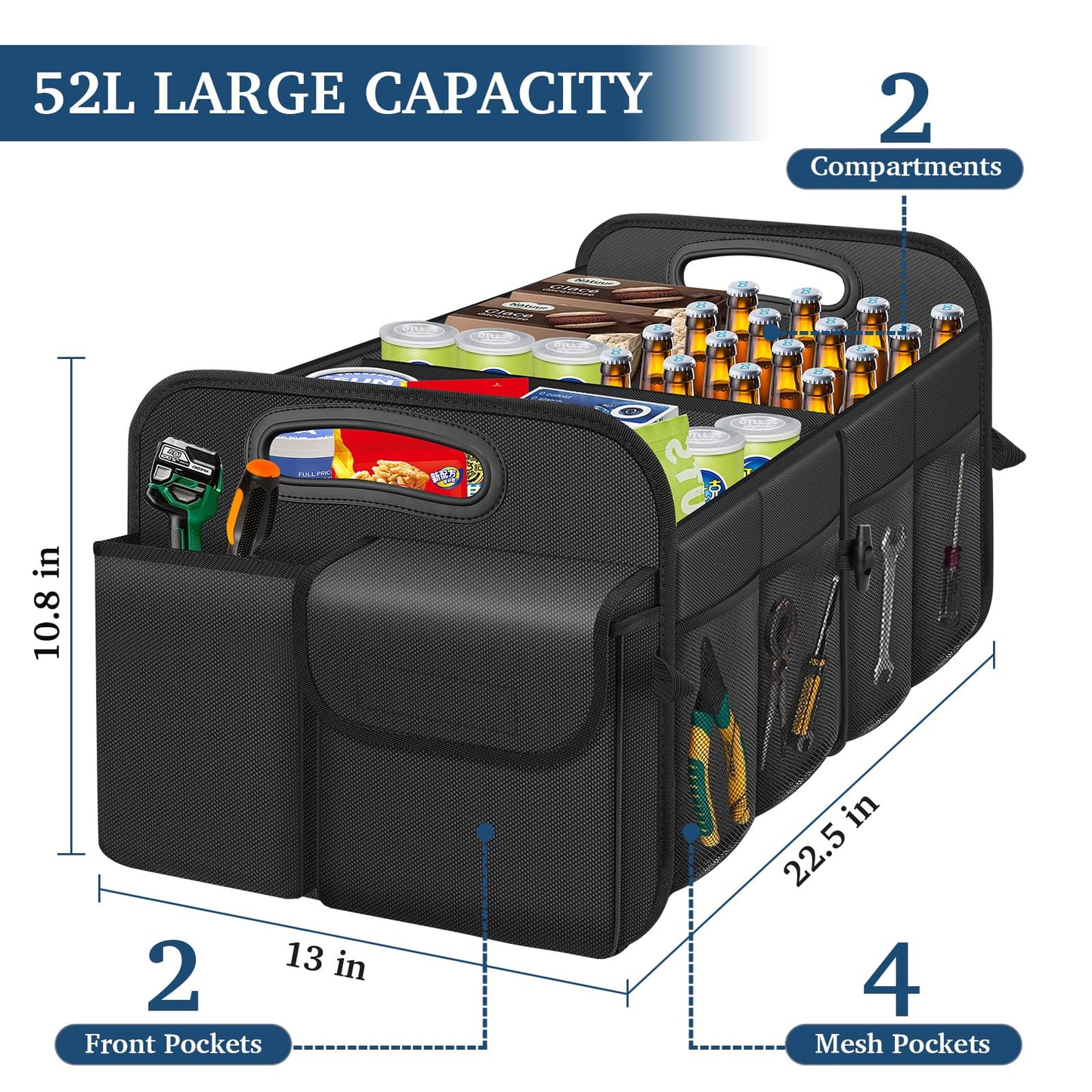 Femuar Collapsible Car Storage Organizer for SUV & Sedan