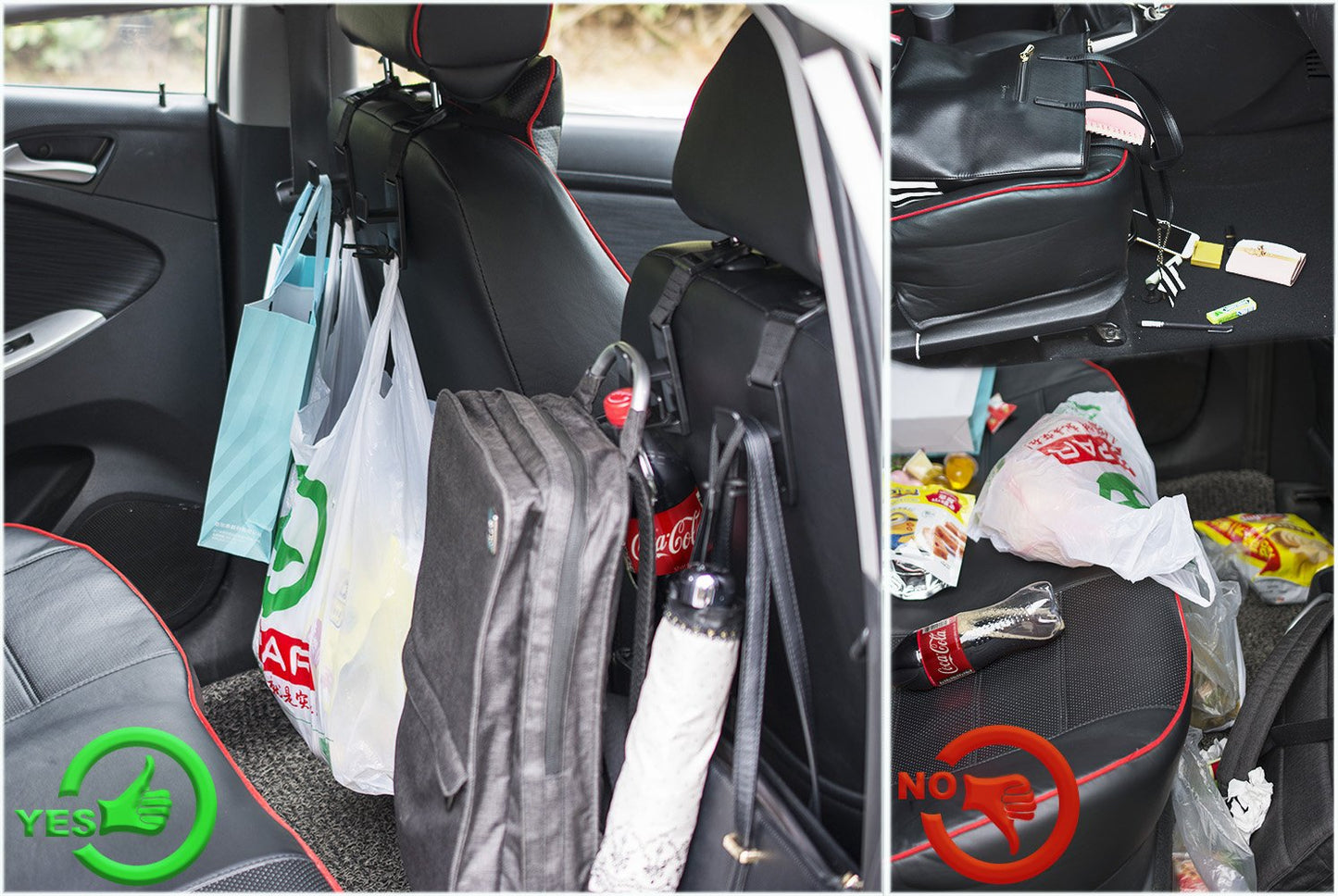 Heroway Purse & Grocery Car Seat Hooks – 4 Pack
